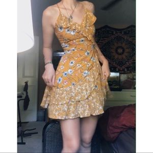 Yellow Floral Summer Dress